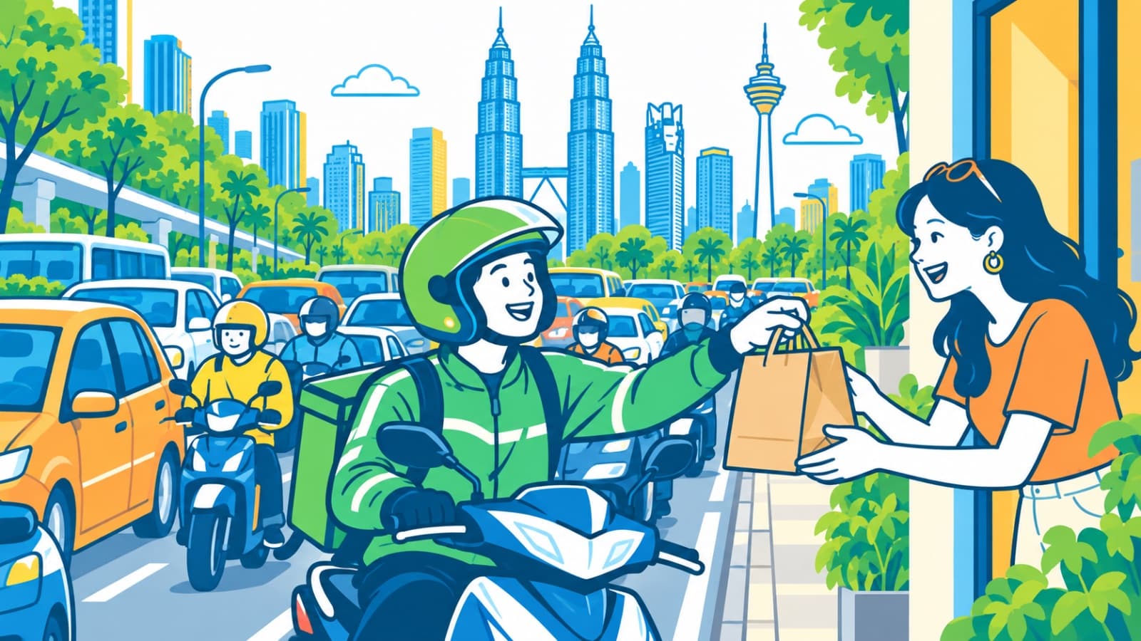 Jem panjang? Lunch dah tunggu di drop-off.